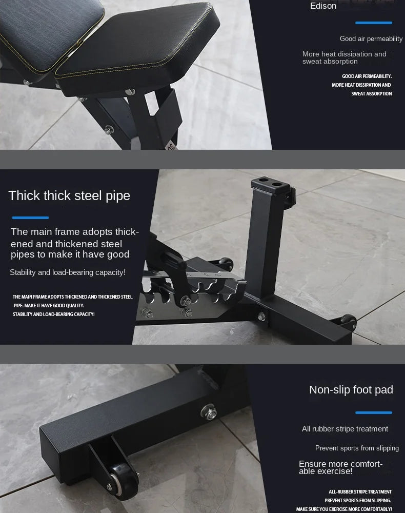Adjustable dumbbell stool commercial multi-functional professional level bird recliner bench gym supine board adjustable fitness