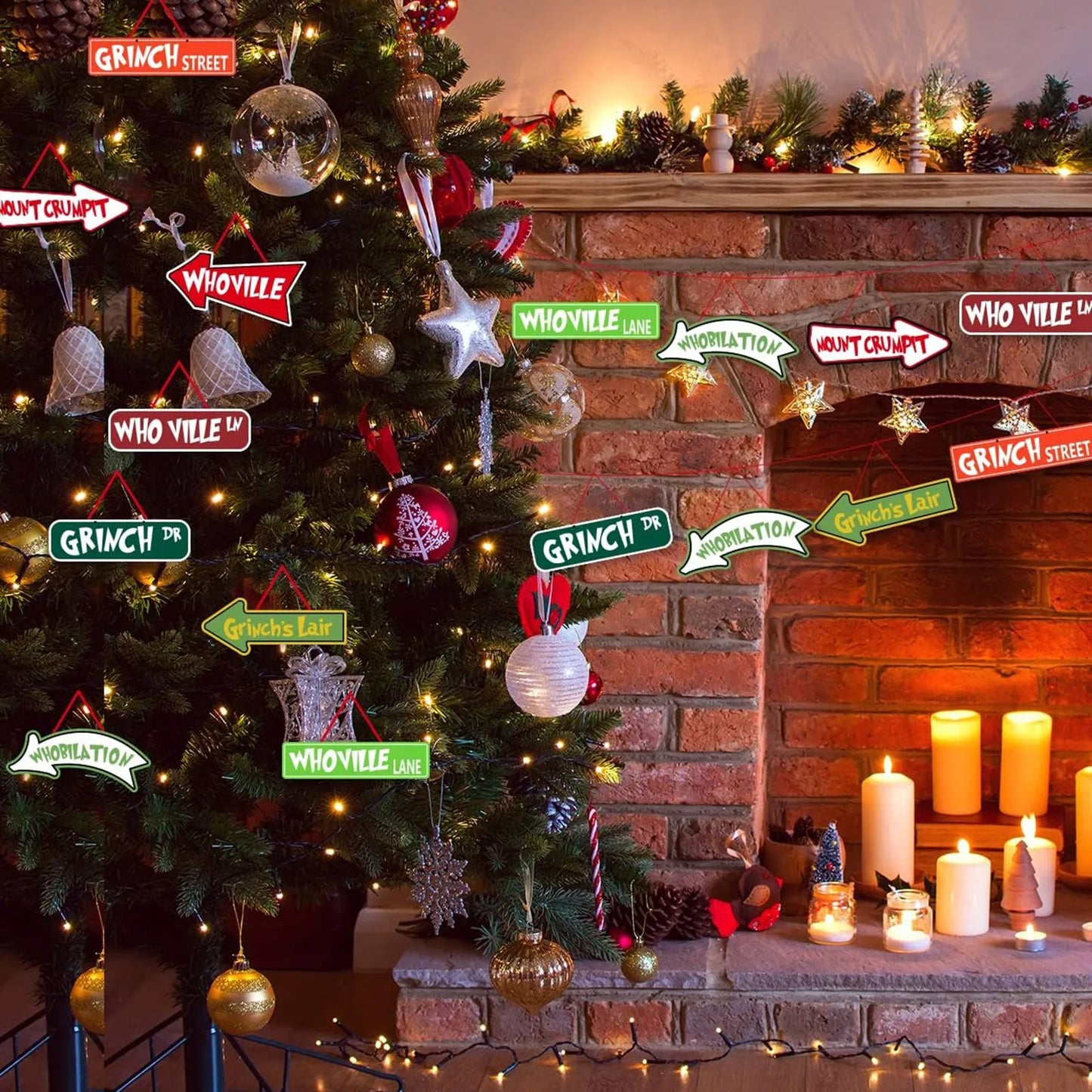 Christmas Tree Decorations 16pcs Grinchs Christmas Tree Hanging Ornament Holiday Xmas Grinchs Ornaments Grinchs Christmas Decor