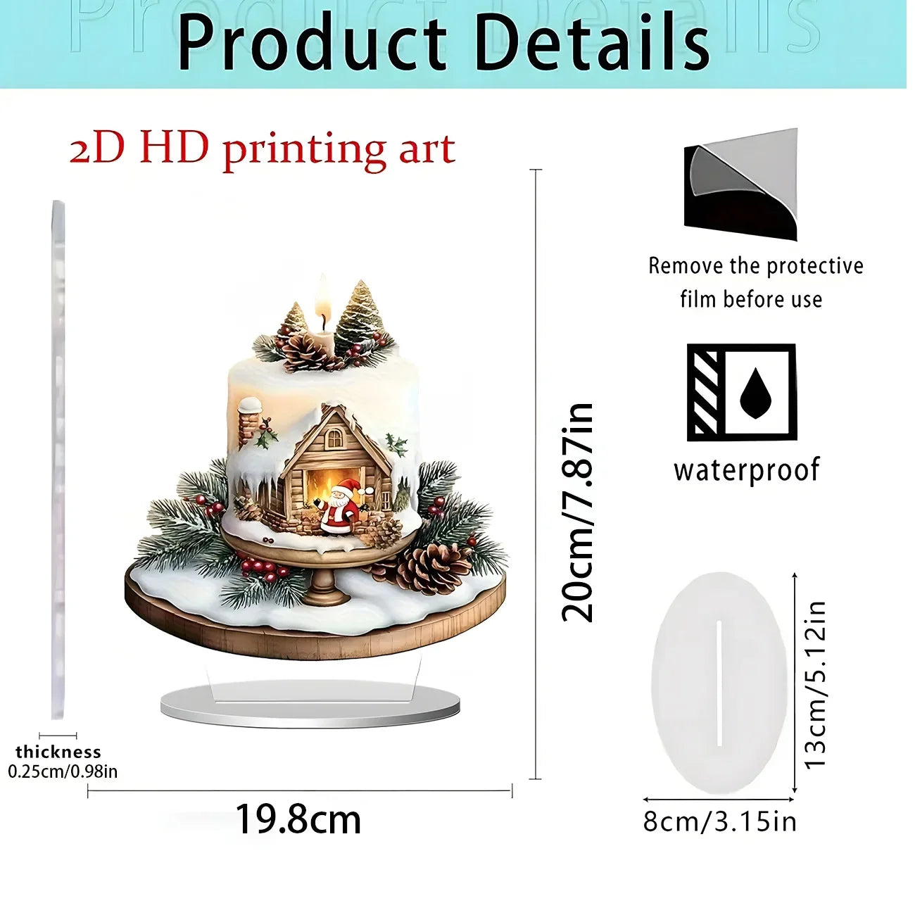 Christmas series of gifts Home desktop decoration 2D acrylic handicraft ornament