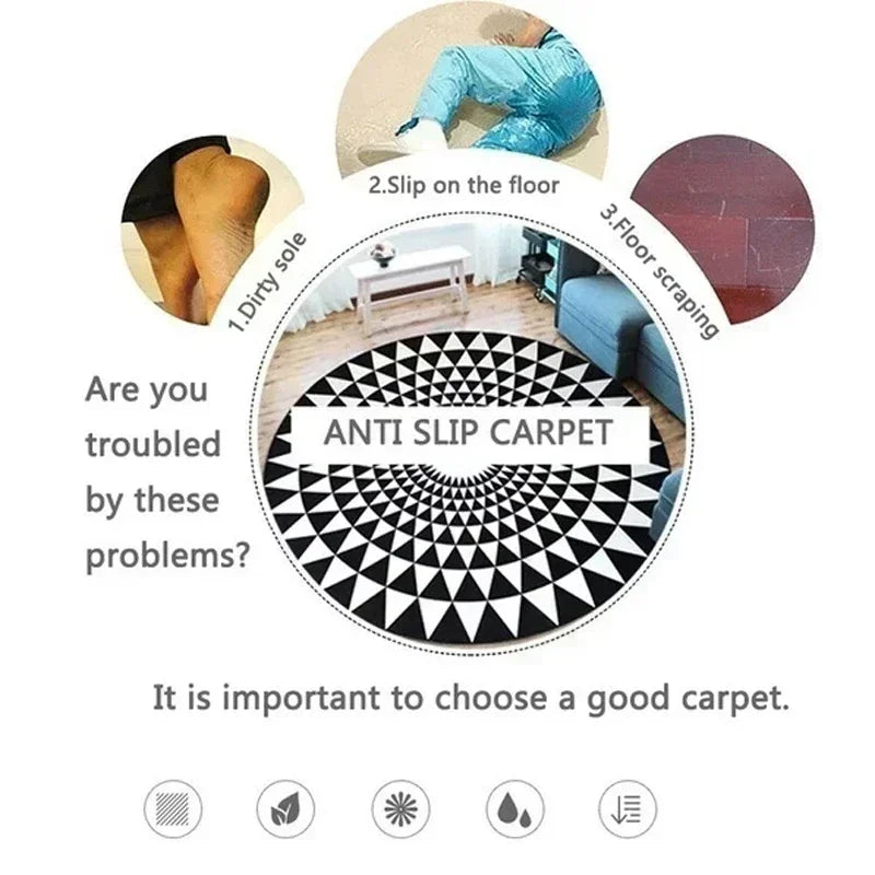 3D Rug Round Rug Big Crack Rug Deep Hole Rugs Illusion Rug Huge Crack Rug Optical Illusion Rug Water Rug 3D Look Crack Rugs