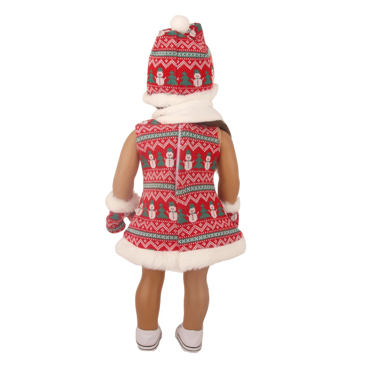 Christmas Doll Clothes Suit For American 18 Inch Girl Doll Cute Outfit Dress Seet For 43Cm Baby New Born&Our generation Doll Toy