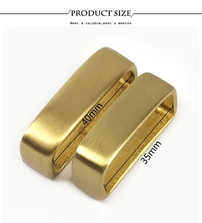 35-40mm Metal Pure Copper Belts Loops Hook Solid Brass O D Ring Belt Buckle for Men's Clothing Craft DIY Hardware Accessories