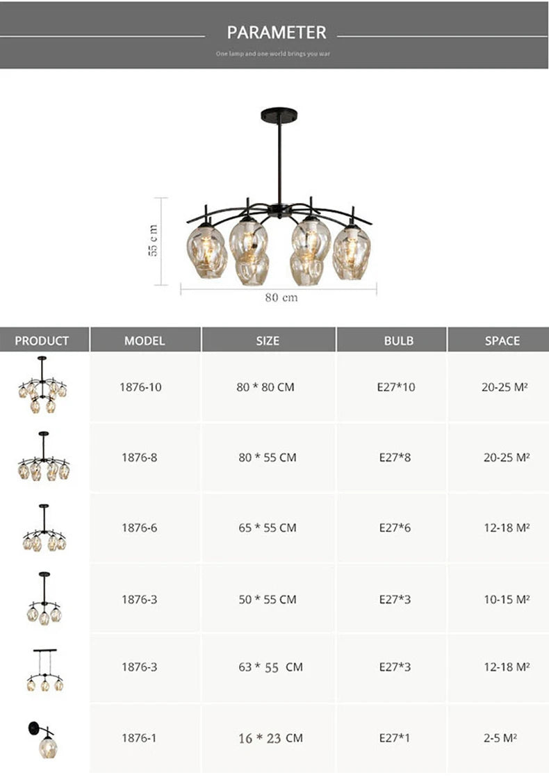 Nordic Chandelier For Foyer Dining room Bar Kitchen Island hanging chandelier Art Decor glass bubble chandelier