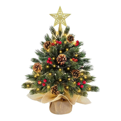 Realistic Artificial Christmas Tree Mini Christmas Tree With Lights And Star Tops Christmas Tree Decoration Ornaments Navidad
