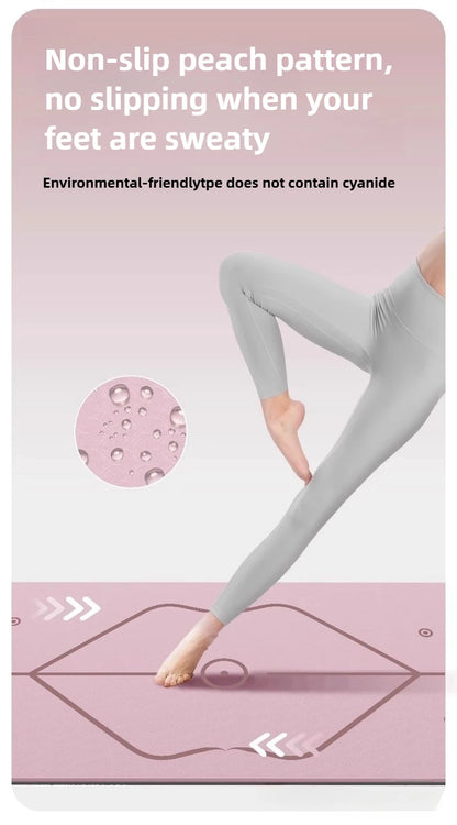 Yoga Mat Fitness Mat Household Non-slip Shock Absorption Silent Thickened Widened Sound Insulation Girls Jump Mat Floor Mat