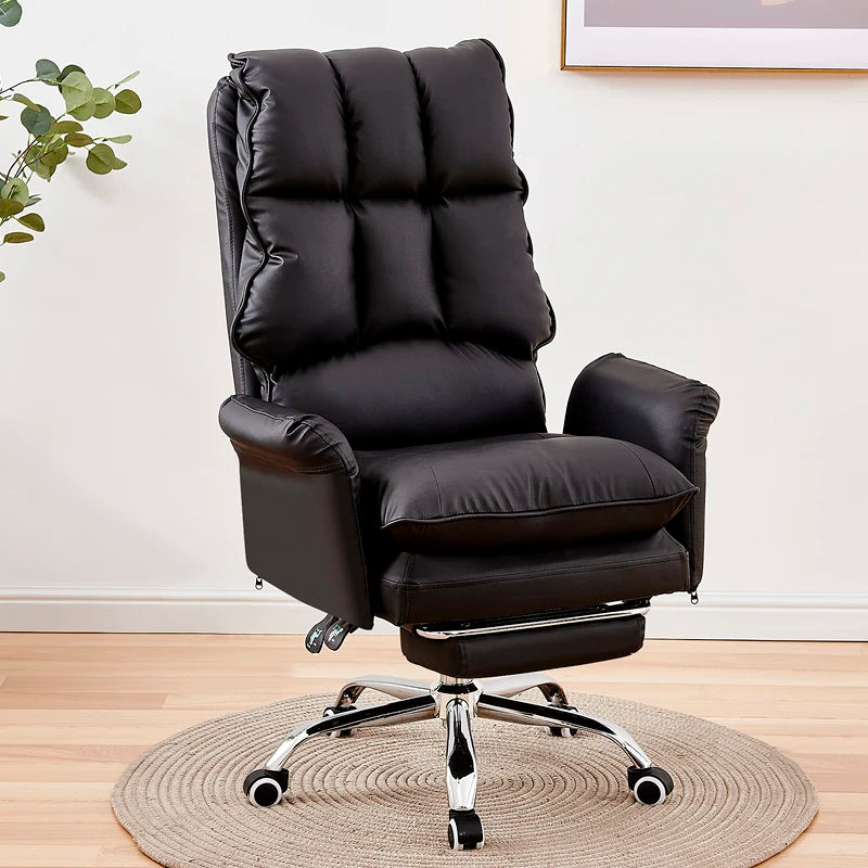 2025 New gaming chair pink office computer chair comfortable soft  gamer chair PU Leather chair Rotating recliner with footrest