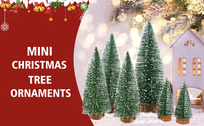 Christmas Decoration Artificial Mini Tree Ornaments Miniature Cedar Snow Pines for Home Table Decor 2024 Navidad Landscape Gifts