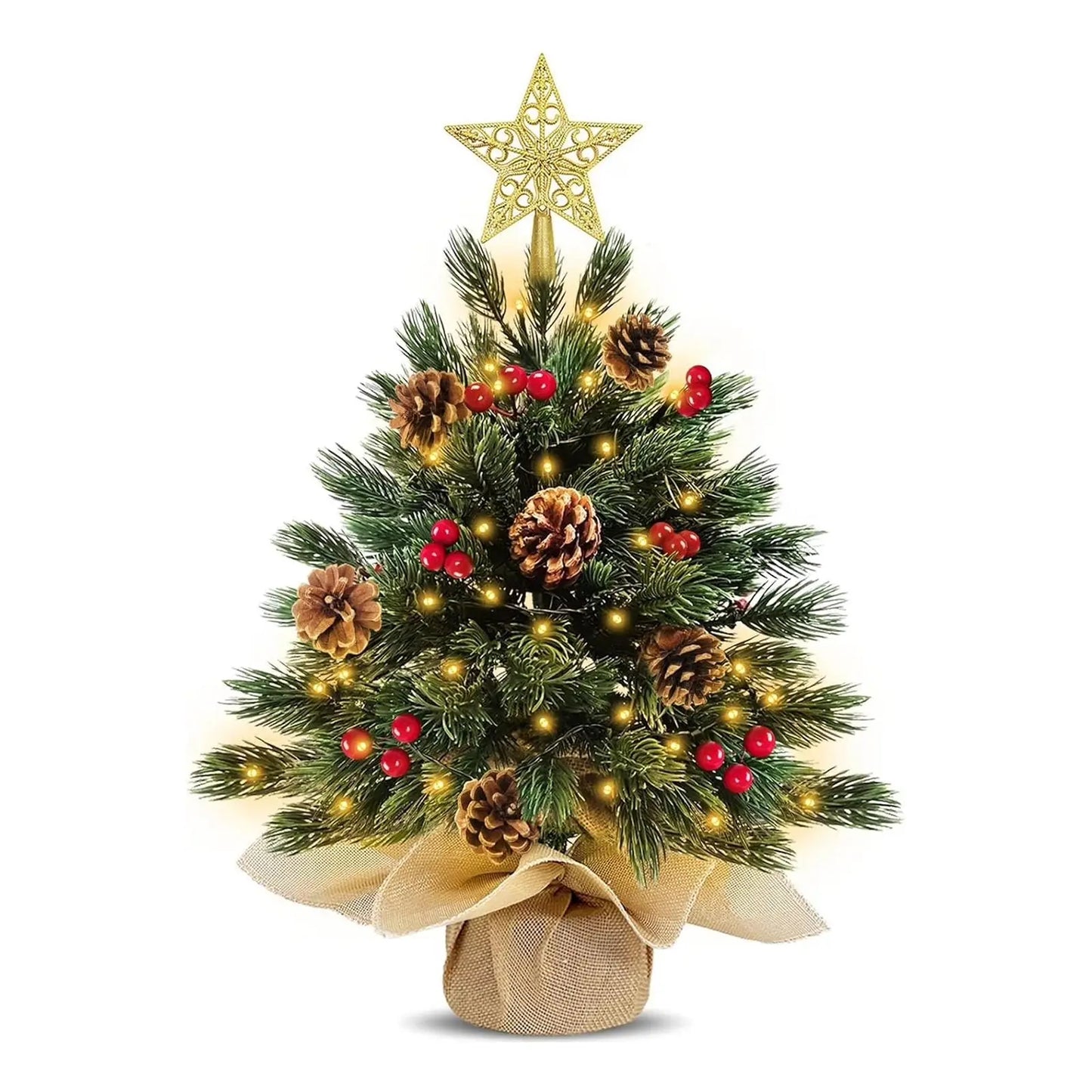 Realistic Artificial Christmas Tree Mini Christmas Tree With Lights And Star Tops Christmas Tree Decoration Ornaments Navidad