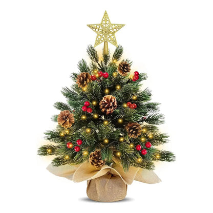 Realistic Artificial Christmas Tree Mini Christmas Tree With Lights And Star Tops Christmas Tree Decoration Ornaments Navidad