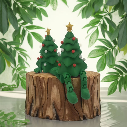 A DIY creative 3D printed Christmas tree decoration, suitable for Christmas, It can be used for decorating desks, cars, indoors。