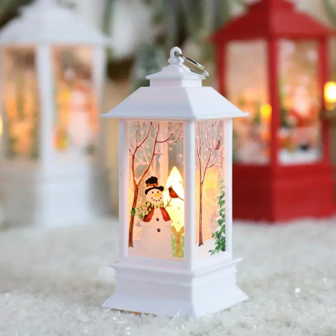 Christmas Home Decoration Products Xmas LED Lantern Candle Decorative Tea Lights Christmas Tree Hanging Ornaments Lights Gifts