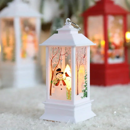 Christmas Home Decoration Products Xmas LED Lantern Candle Decorative Tea Lights Christmas Tree Hanging Ornaments Lights Gifts