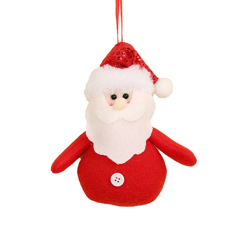 Christmas Tree Ornaments Xmas Decorative Hanging Ornaments Santa Reindeer Snowman For Holiday Party Decor Kids Gifts