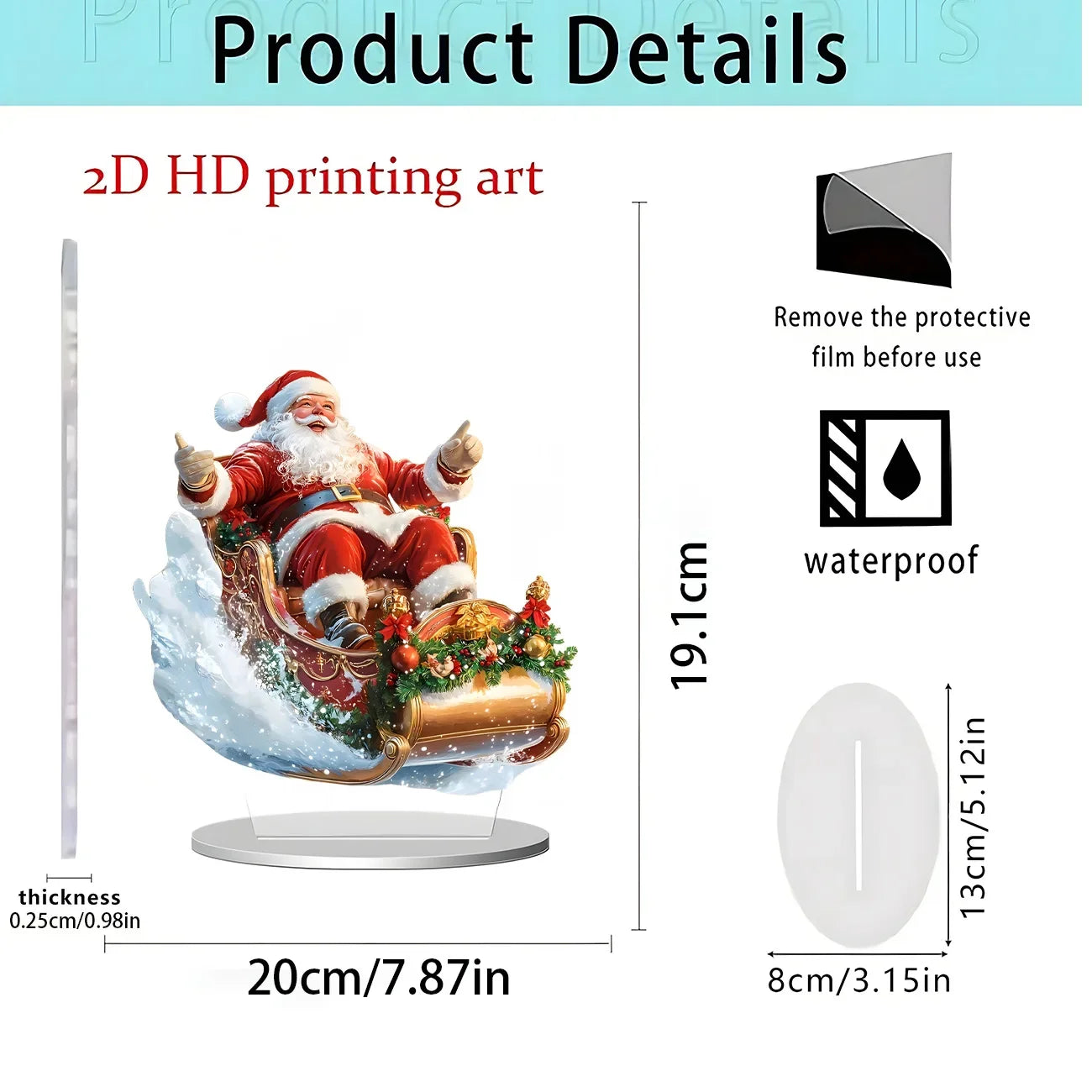 Christmas series of gifts Home desktop decoration 2D acrylic handicraft ornament