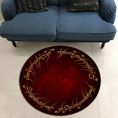 Legendary Movie Rug Living Room Round Rug Popular Home Rug Ring Round Rug Lord Popular Rug Fantastic Rug The Hobbit Rug