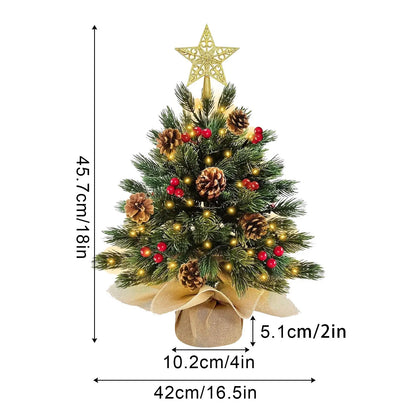 Realistic Artificial Christmas Tree Mini Christmas Tree With Lights And Star Tops Christmas Tree Decoration Ornaments Navidad