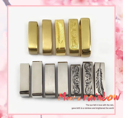 35-40mm Metal Pure Copper Belts Loops Hook Solid Brass O D Ring Belt Buckle for Men's Clothing Craft DIY Hardware Accessories