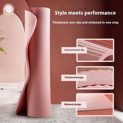 10MM Non-Slip Athletic Yoga Mat for Home Training, Pilates and Gymnastics