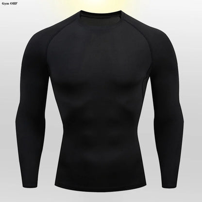 Gym Fitness T shirt Men's Short Sleeve Summer Boxing Jersey Legging Men Rashguard Compression Pants Quick Dry Tight T-shirts Men