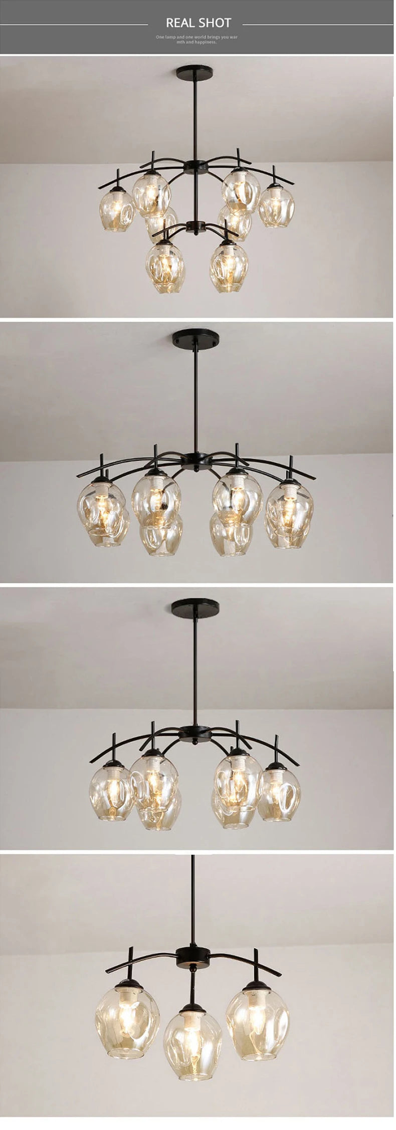 Nordic Chandelier For Foyer Dining room Bar Kitchen Island hanging chandelier Art Decor glass bubble chandelier