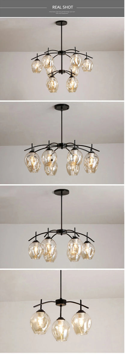 Nordic Chandelier For Foyer Dining room Bar Kitchen Island hanging chandelier Art Decor glass bubble chandelier