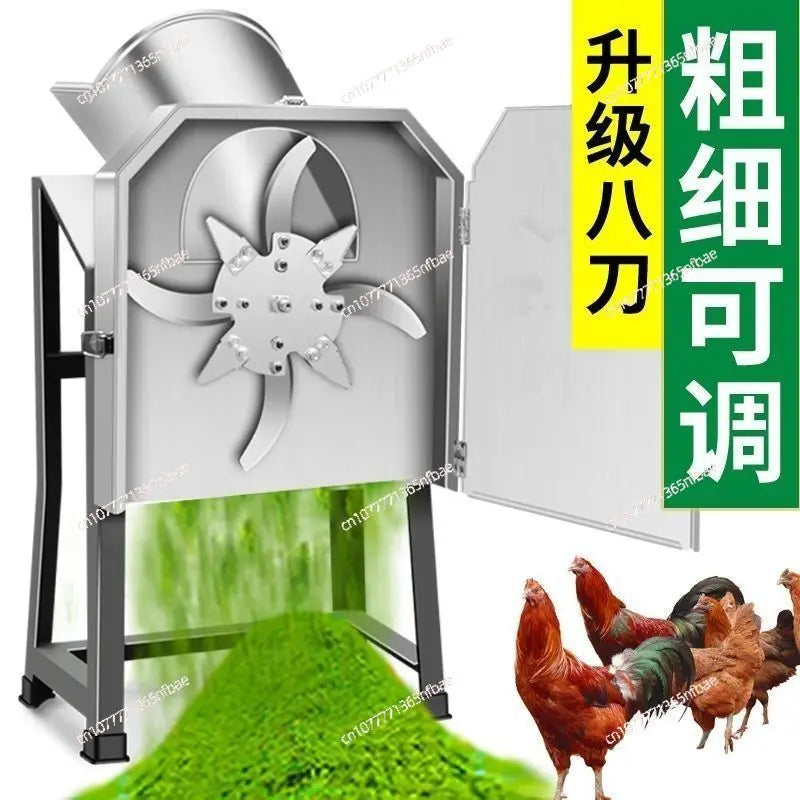 Household Electric Forage Chopper, Small Feed Grinding Machine for Cattle, Sheep, Chicken & Pig Breeding, Efficient Hay Shredder