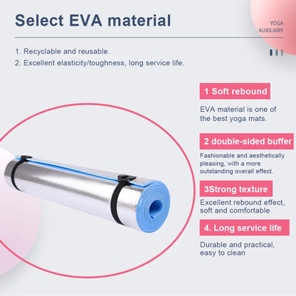 6/8/10MM Thick Yoga Mat Anti-skid Sports Fitness Mat EVA Comfort Foam Yoga Matt for Exercise Yoga and Pilates Gymnastics Mat