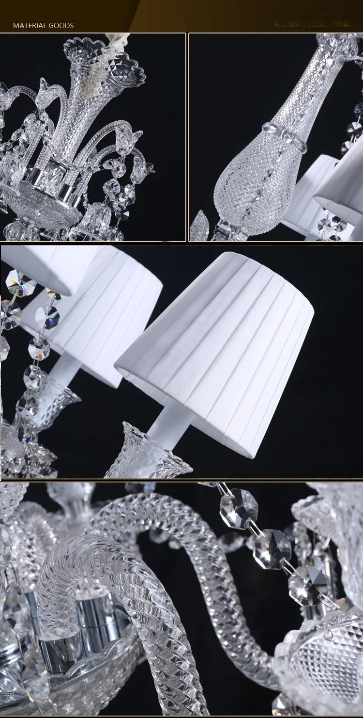 Living Room Chandelier Large Hotel Wedding Luxury Crystal Ceiling Lustre Led Crystal Pendant Light Hotel villa Palac Fixture