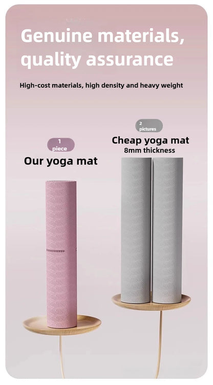 Yoga Mat Fitness Mat Household Non-slip Shock Absorption Silent Thickened Widened Sound Insulation Girls Jump Mat Floor Mat