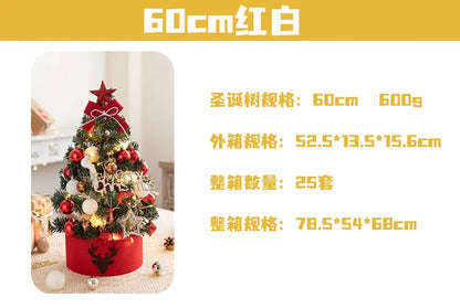 Christmas Decoration 45/60cm Christmas Tree Desktop Small Tree Ornaments New Year Navidad Gift Christmas Festival Party Supplies
