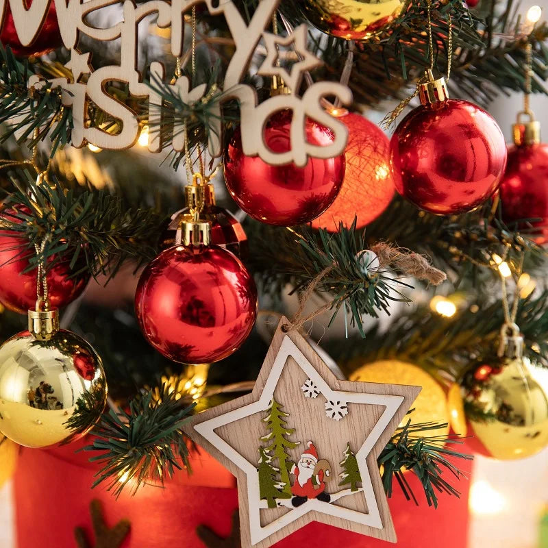 Christmas Decoration 45/60cm Christmas Tree Desktop Small Tree Ornaments New Year Navidad Gift Christmas Festival Party Supplies