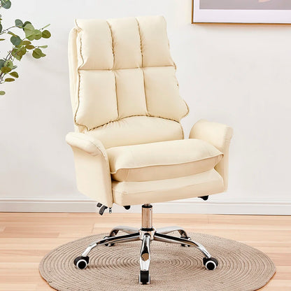 2025 New gaming chair pink office computer chair comfortable soft  gamer chair PU Leather chair Rotating recliner with footrest