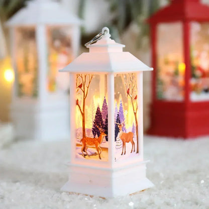Christmas Home Decoration Products Xmas LED Lantern Candle Decorative Tea Lights Christmas Tree Hanging Ornaments Lights Gifts