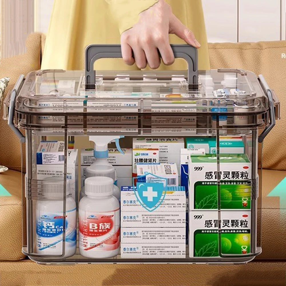 Household Medicine Box Large Medical Kit Medical Care Drugs Storage Boxes HighCapacity Portable Medicine Storages First Aid Kits