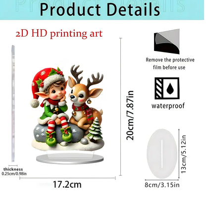 Christmas series of gifts Home desktop decoration 2D acrylic handicraft ornament