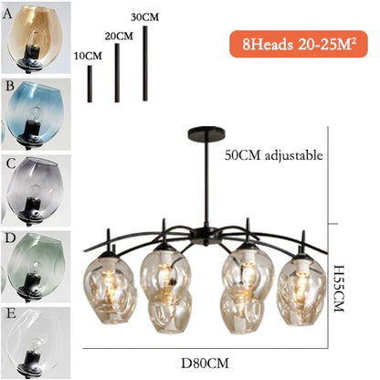 Nordic Chandelier For Foyer Dining room Bar Kitchen Island hanging chandelier Art Decor glass bubble chandelier