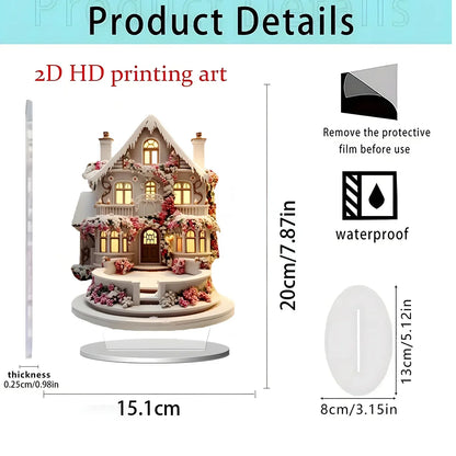 Christmas series of gifts Home desktop decoration 2D acrylic handicraft ornament