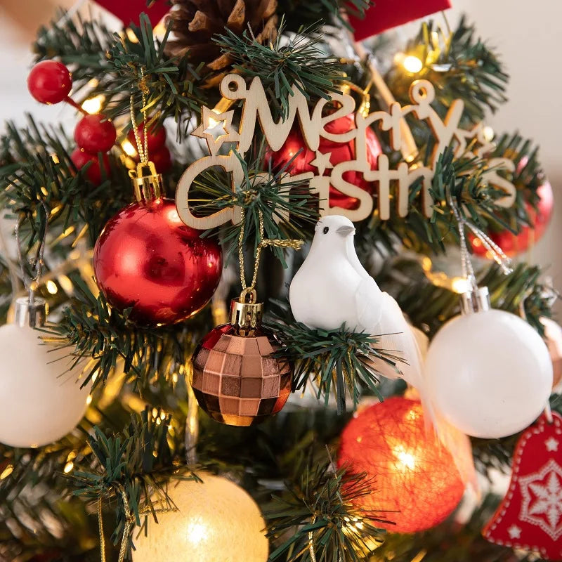 Christmas Decoration 45/60cm Christmas Tree Desktop Small Tree Ornaments New Year Navidad Gift Christmas Festival Party Supplies