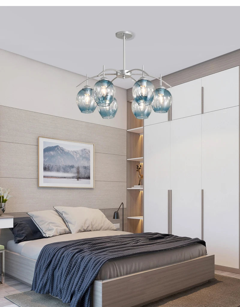 Nordic Chandelier For Foyer Dining room Bar Kitchen Island hanging chandelier Art Decor glass bubble chandelier