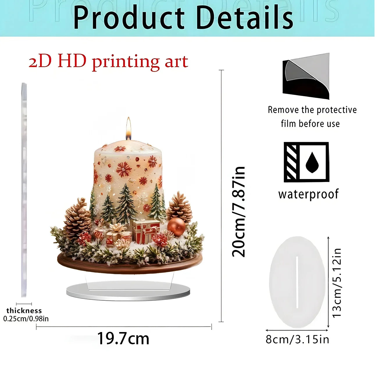 Christmas series of gifts Home desktop decoration 2D acrylic handicraft ornament