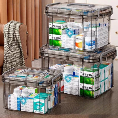 Household Medicine Box Large Medical Kit Medical Care Drugs Storage Boxes HighCapacity Portable Medicine Storages First Aid Kits