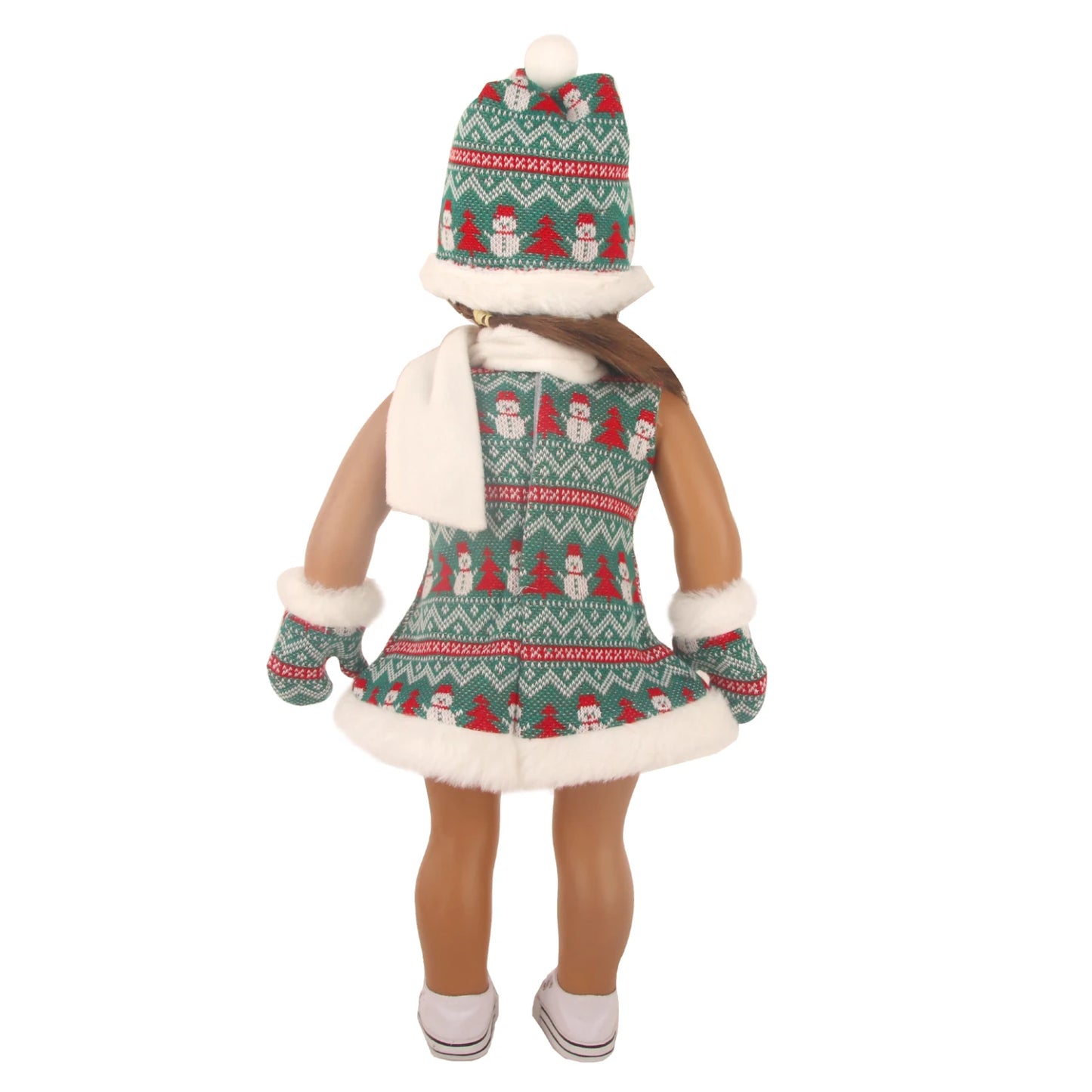 Christmas Doll Clothes Suit For American 18 Inch Girl Doll Cute Outfit Dress Seet For 43Cm Baby New Born&Our generation Doll Toy