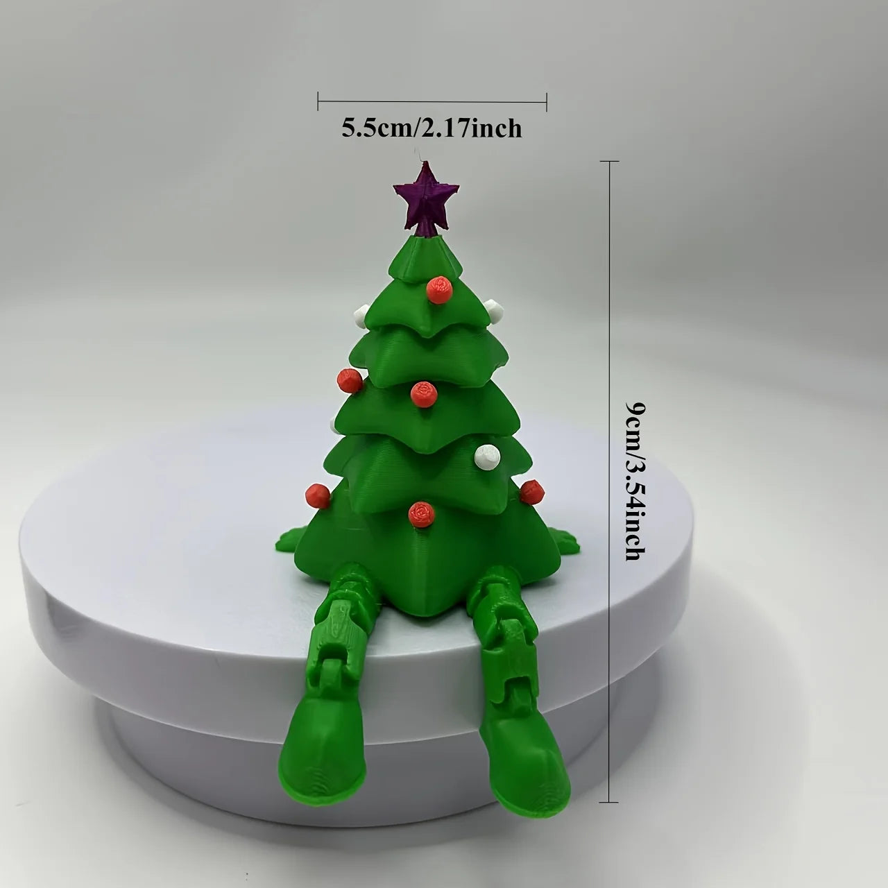 A DIY creative 3D printed Christmas tree decoration, suitable for Christmas, It can be used for decorating desks, cars, indoors。