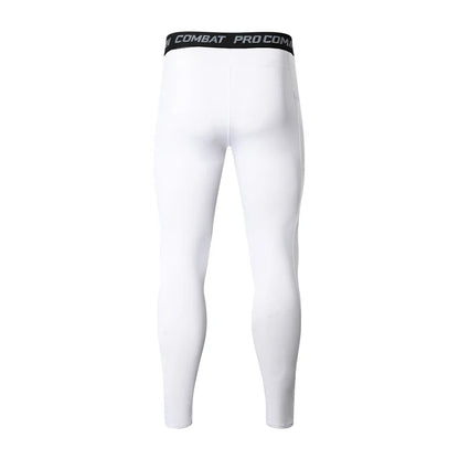 Compression Pant Men Training Gym Leggings with Pockets Running Tights Fitness Basketball Jogging Workout Trouser Polyester