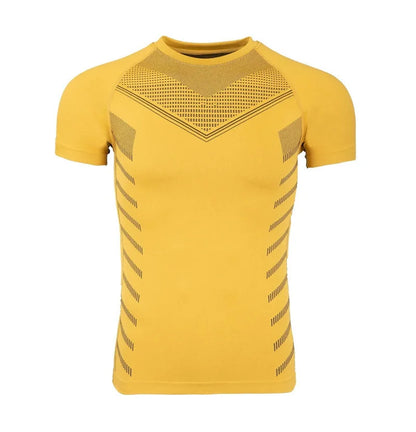 Gym T Shirt Men Quick Dry Running Shirt Compression Fitness Shirt Male Gym Workout tights Short Sleeve Summer Sports T-shirt Men