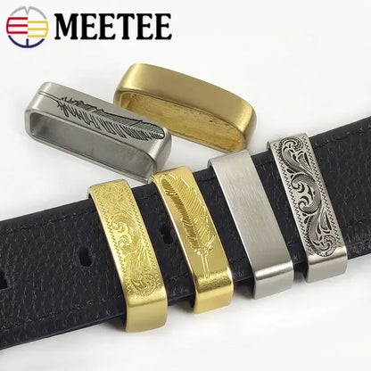 35-40mm Metal Pure Copper Belts Loops Hook Solid Brass O D Ring Belt Buckle for Men's Clothing Craft DIY Hardware Accessories
