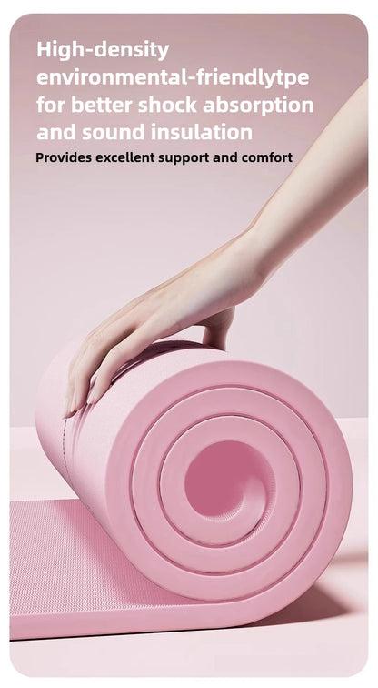 Yoga Mat Fitness Mat Household Non-slip Shock Absorption Silent Thickened Widened Sound Insulation Girls Jump Mat Floor Mat