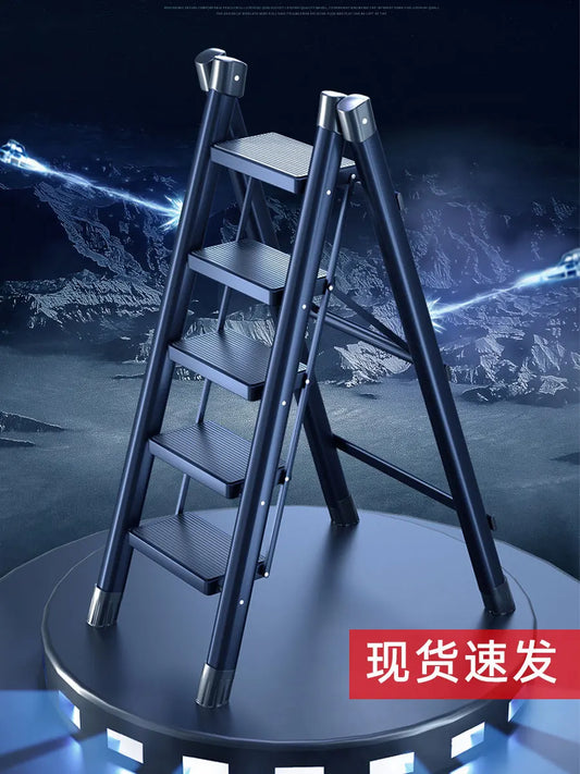 Household  Indoor  Folding  Telescopic  Herringbone  Portable  Four-step  Stairs Carbo