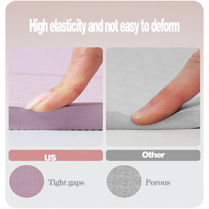 185*68cm Yoga Mat Non Slip, Eco Friendly Pilates Fitness Mats Anti-Tear Exercise Yoga Mat with Carrying Strap and Bag for Women