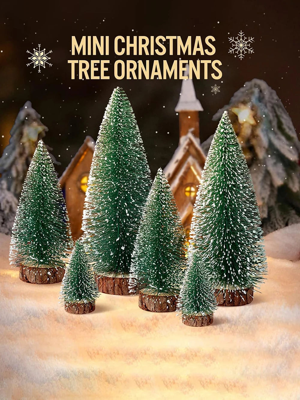 Christmas Decoration Artificial Mini Tree Ornaments Miniature Cedar Snow Pines for Home Table Decor 2024 Navidad Landscape Gifts
